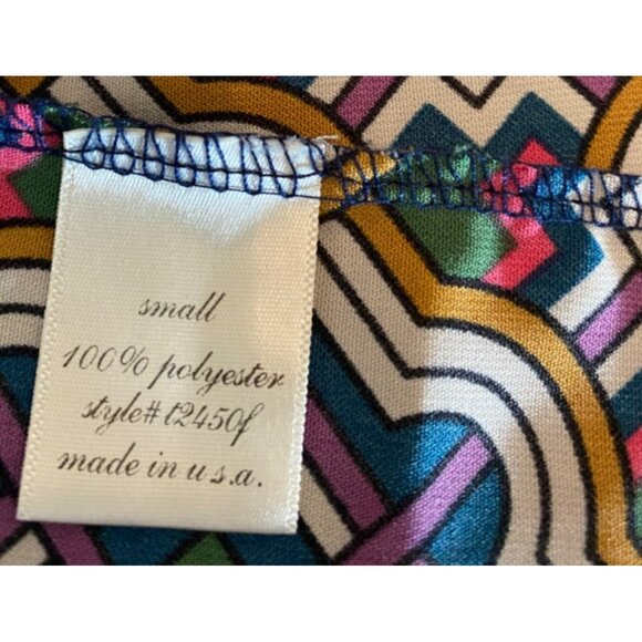 Francesca Multicolored Geometric Pattern Open Kimono Cardigan Small - Picture 6 of 10